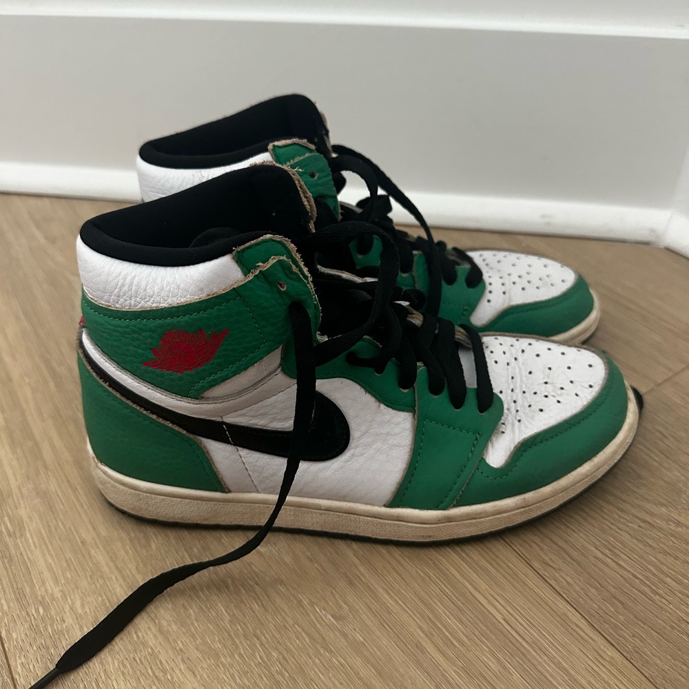 Nike Green and White High-Top Sneakers Air Jordan’s